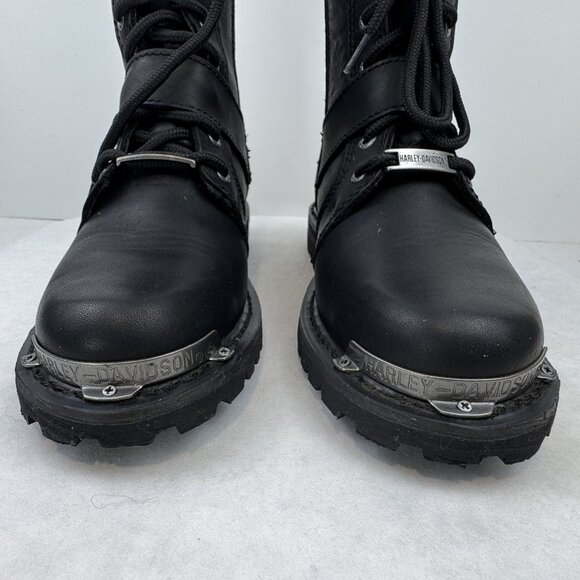 Harley Davidson Womens 6.5M Black Leather Studded Mindy D87051 Motorcycle Boots - Picture 7 of 16